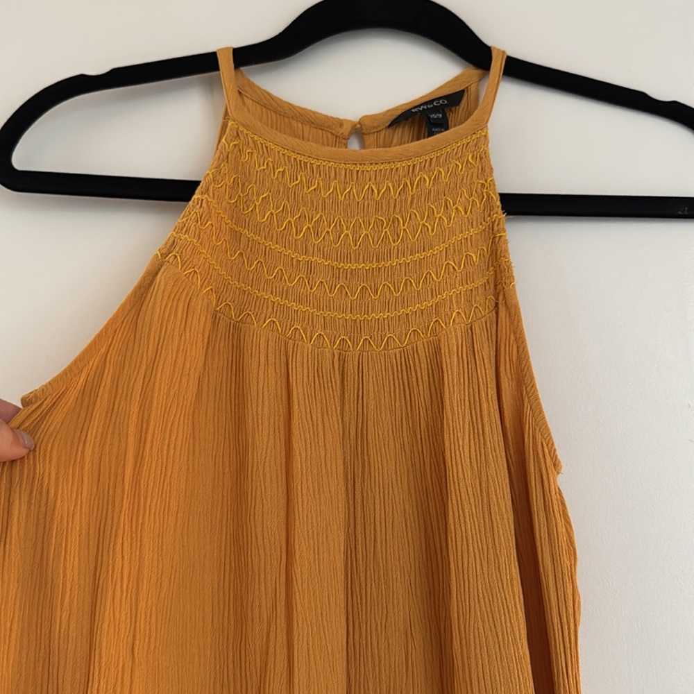 Rw & co halted neck dress in yellow - Picture 2 of 5